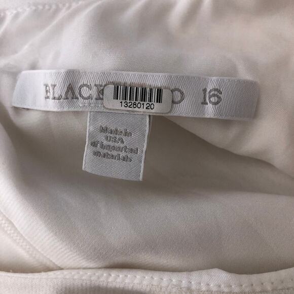 Black Halo Hadley Dress Long Sleeves White Woven Size 16 - Picture 7 of 9